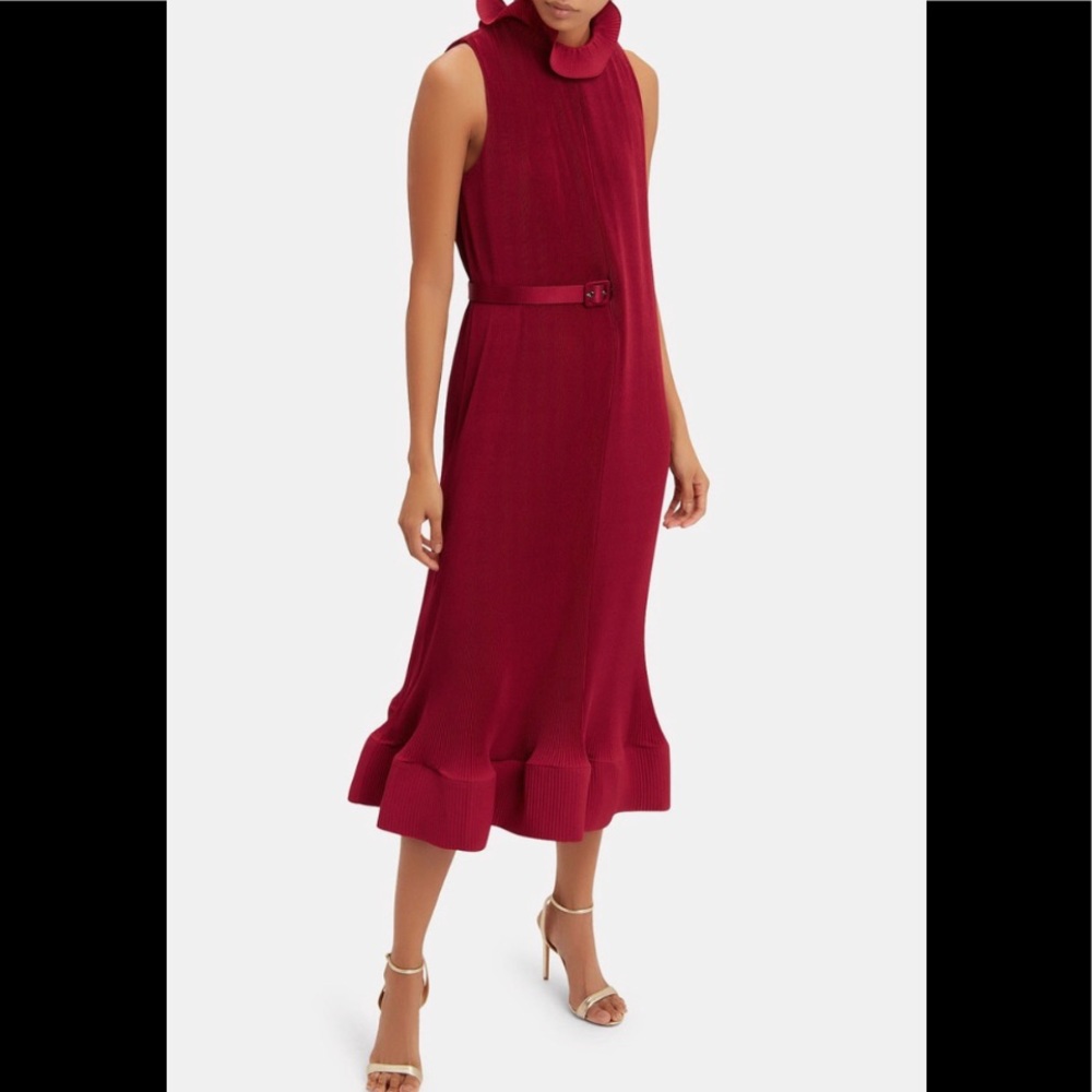 Pleated red dress by Tibi 😍 - Picture 4 of 10
